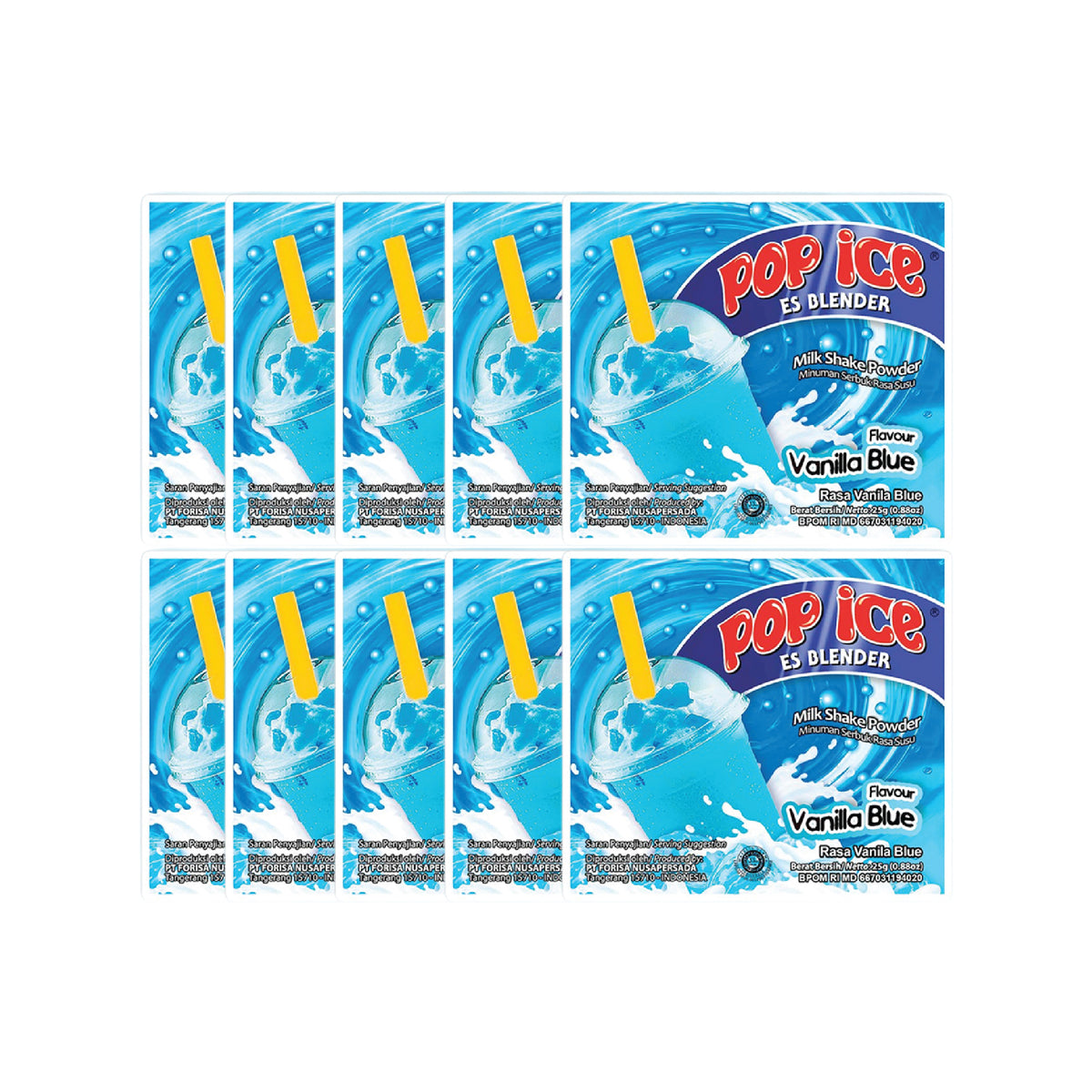 Pop Ice Vanilla Blue Plan 10X25Gr
