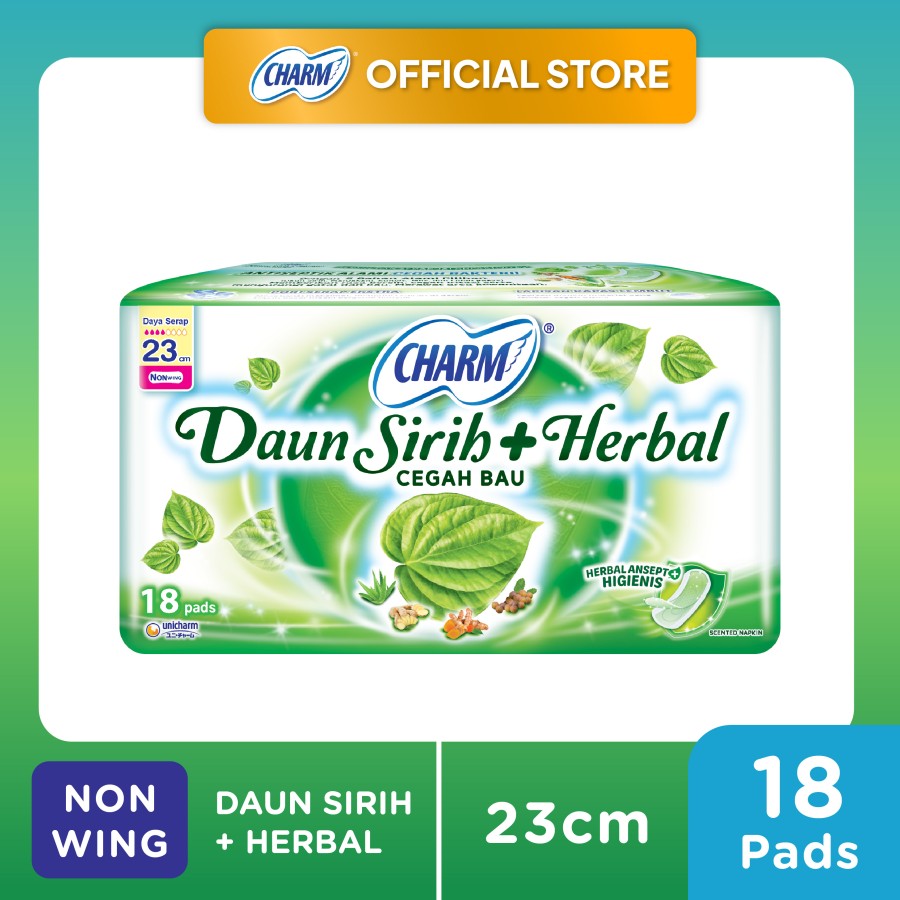 Charm Daun Sirih + Herbal 23cm 18 Pads