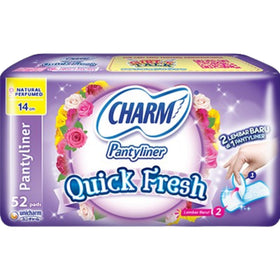 Charm Pantyliner Quick Fresh Perfumed 14cm 52 Pads