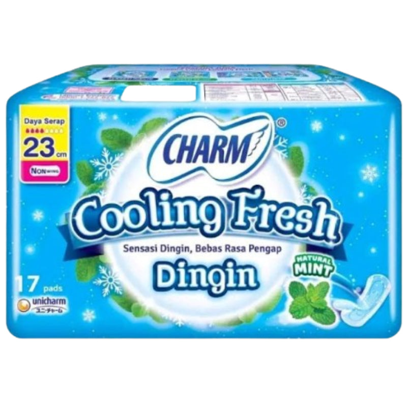 Charm Cooling Fresh Non-Wing 23cm 17 Pads (Natural Mint)