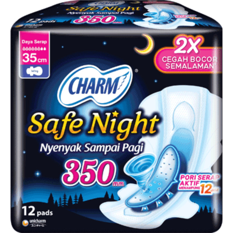 Charm Safe Night Wing 35cm 12 Pads