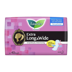 Laurier Pantyliner Extra Long & Wide Non-Perfumed 40 Pads