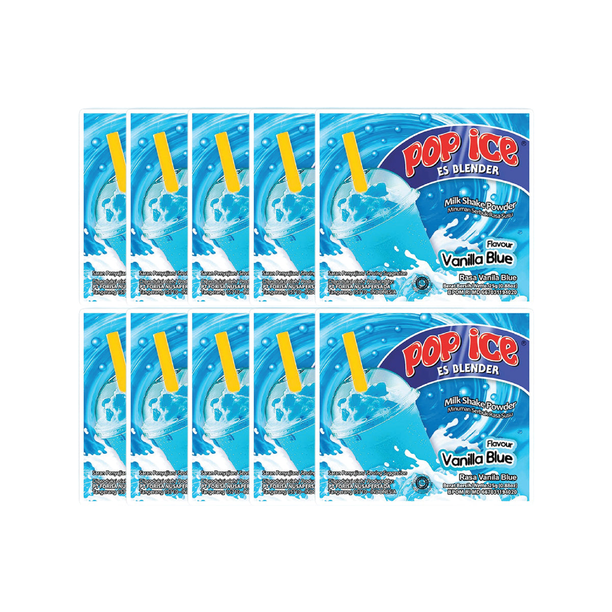 Pop Ice Vanila Blue Renceng 10x25gr