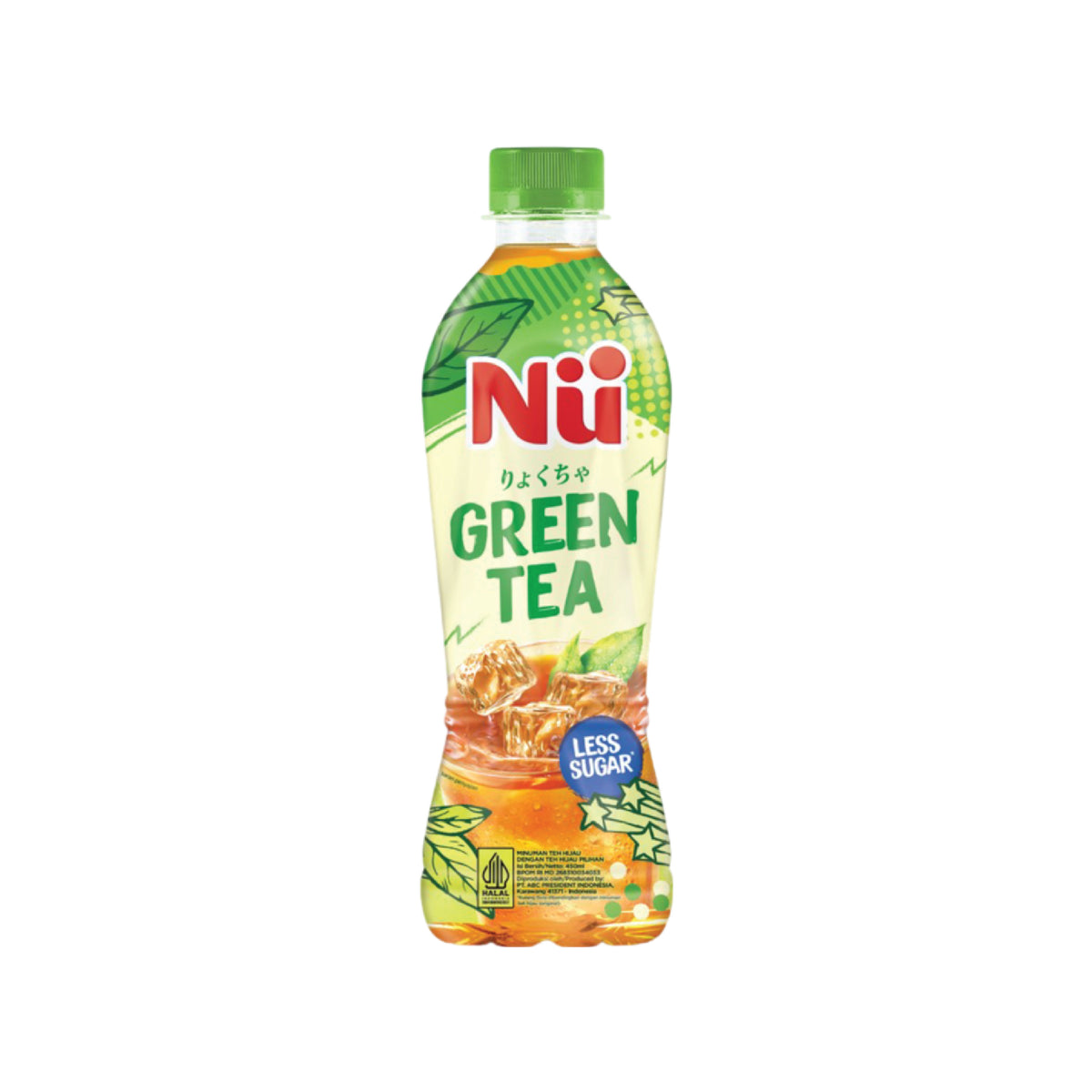 Nu Greentea Less Sugar 450ml