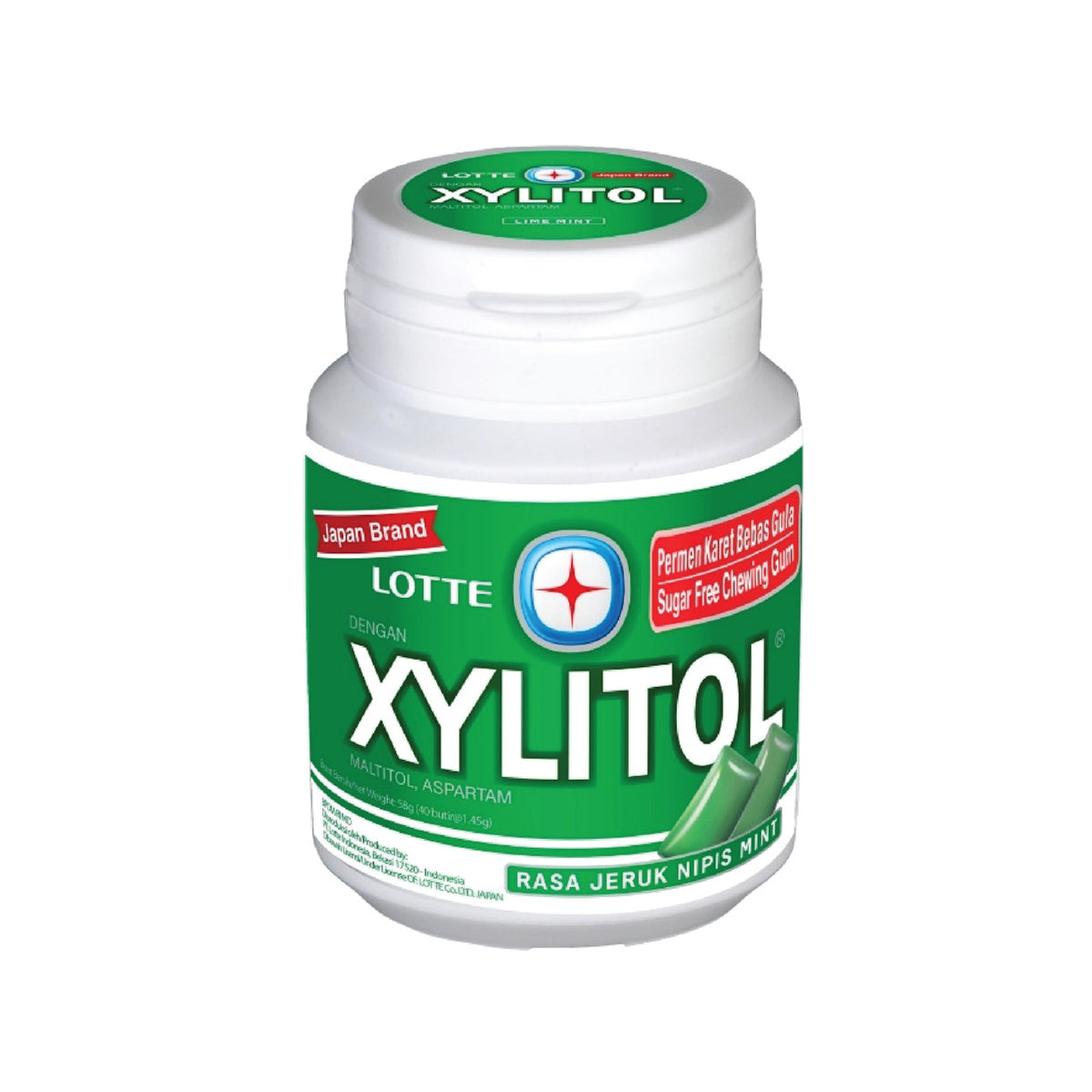 Lotte Xylitol Lime Mint Btl 58gr