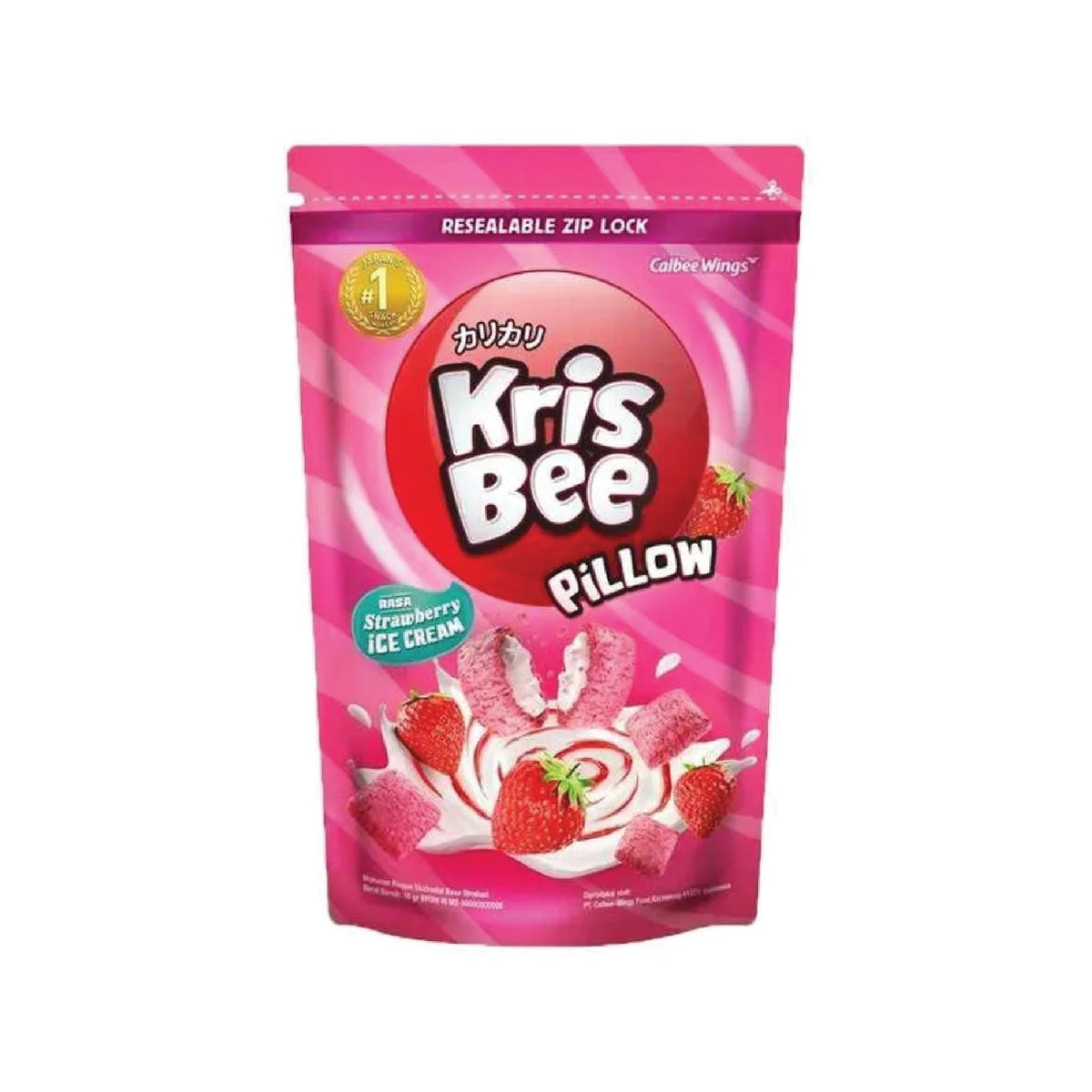 Krisbee Pillow Strawberry Ice Cream 100gr