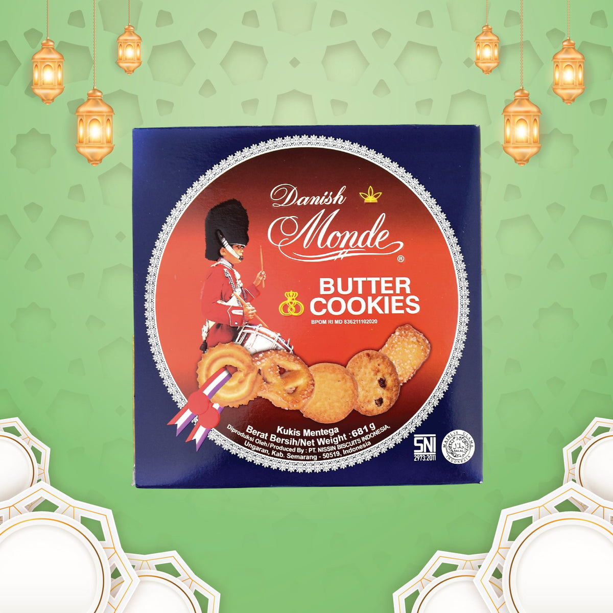 MONDE Butter Cookies Blue Shell 681 gr