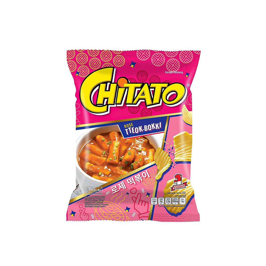 Chitato Potato Chips Rose Tteokbokki 68 Gr