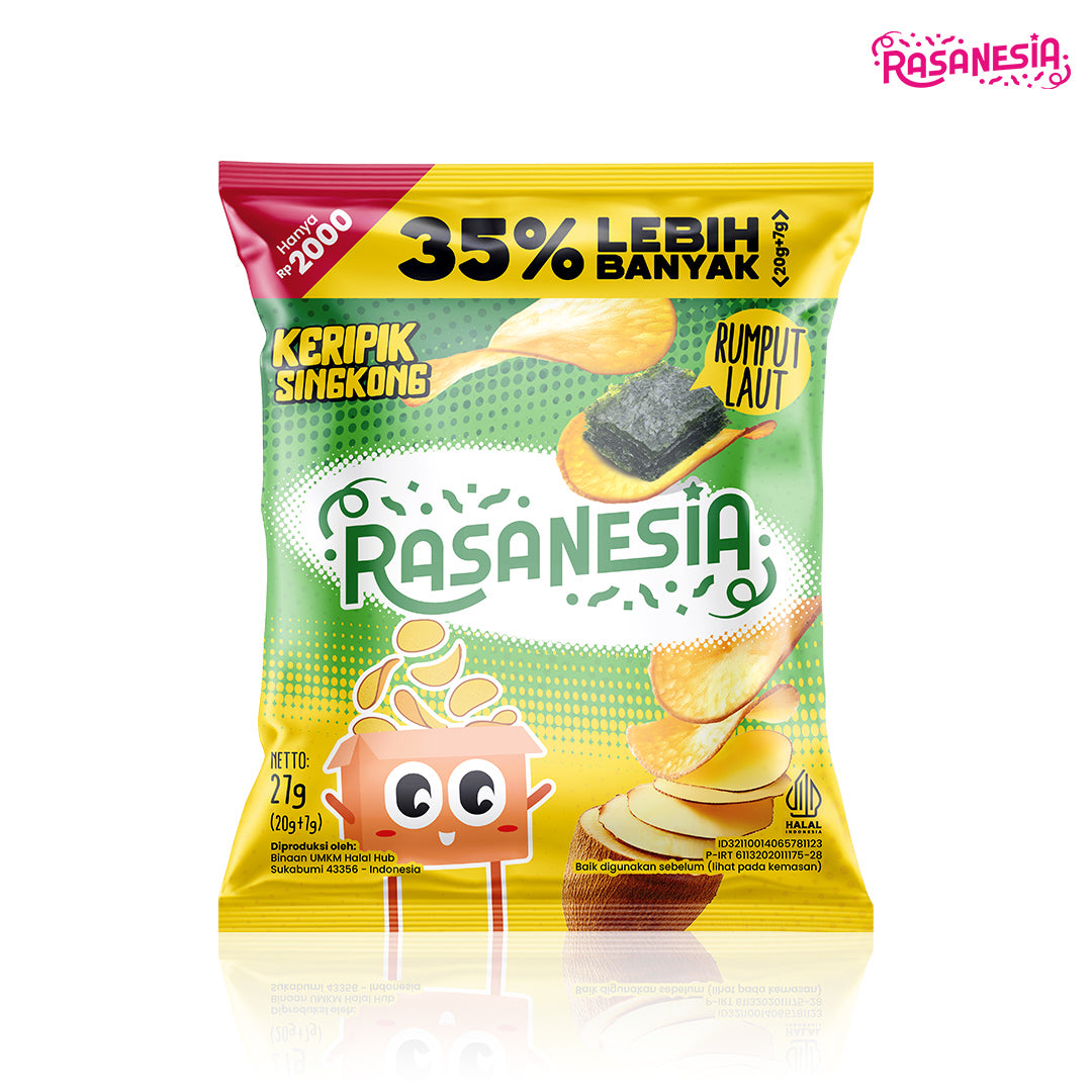 Rasanesia Keripik Singkong Rumput Laut  27gr