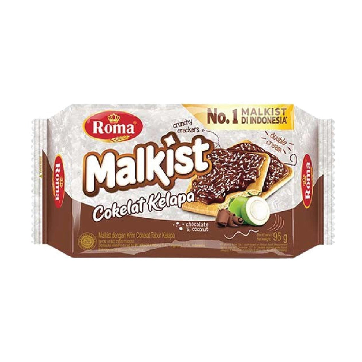 Roma Malkist Cokelat Kelapa 95gr