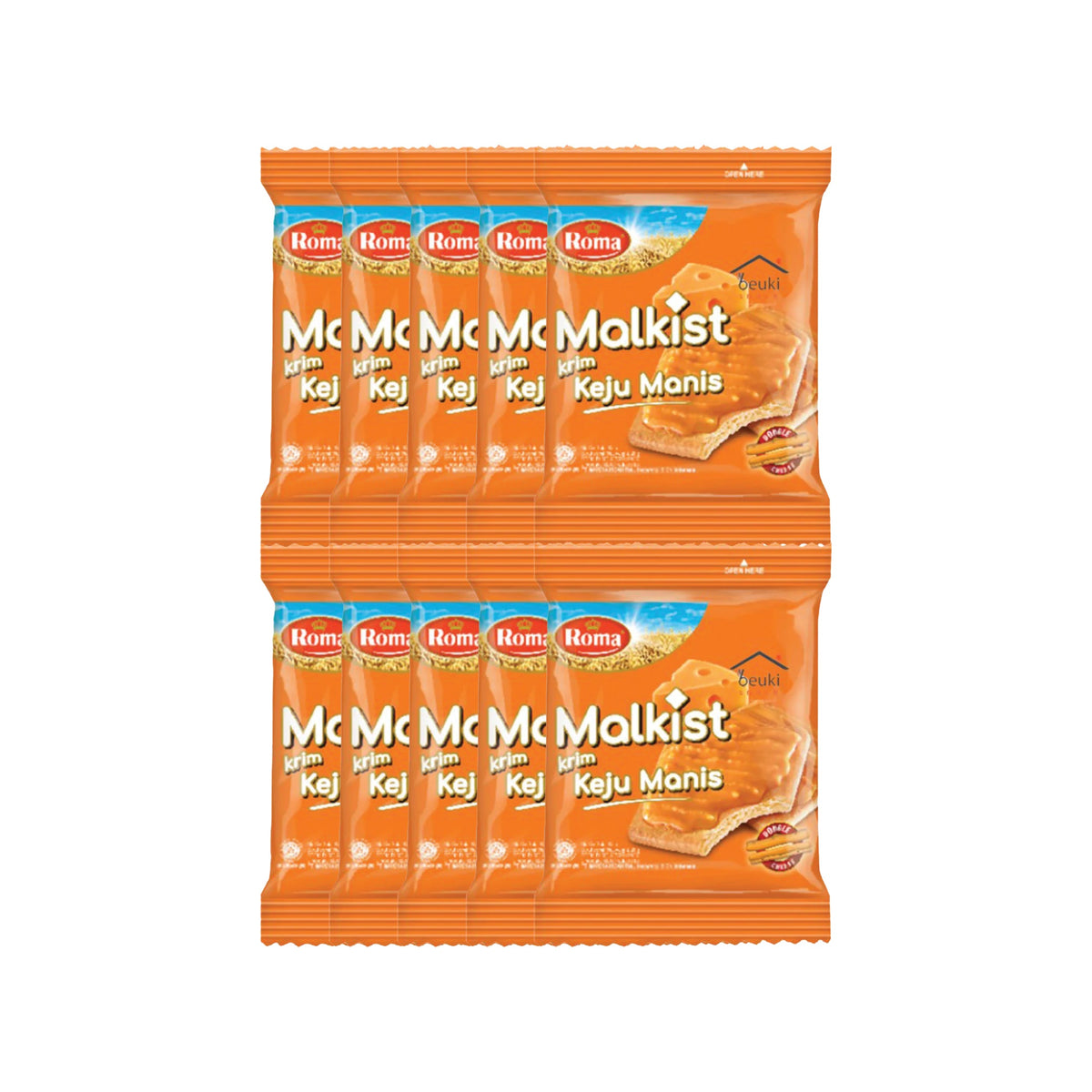 Roma Malkist Krim Keju Manis Renceng 10x18gr