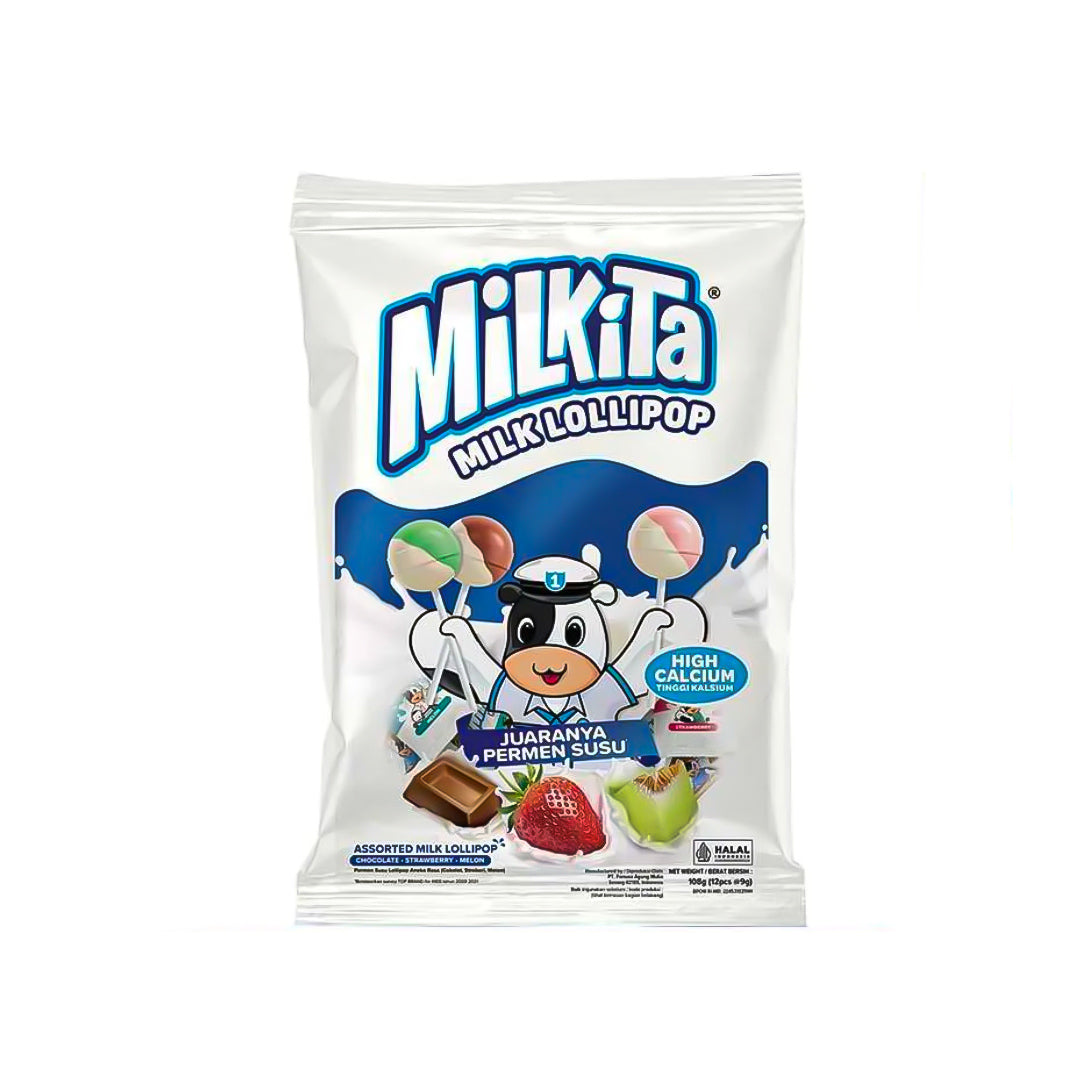 Milkita Milk Lollipop 12'S Assorted Pck 108 Gr