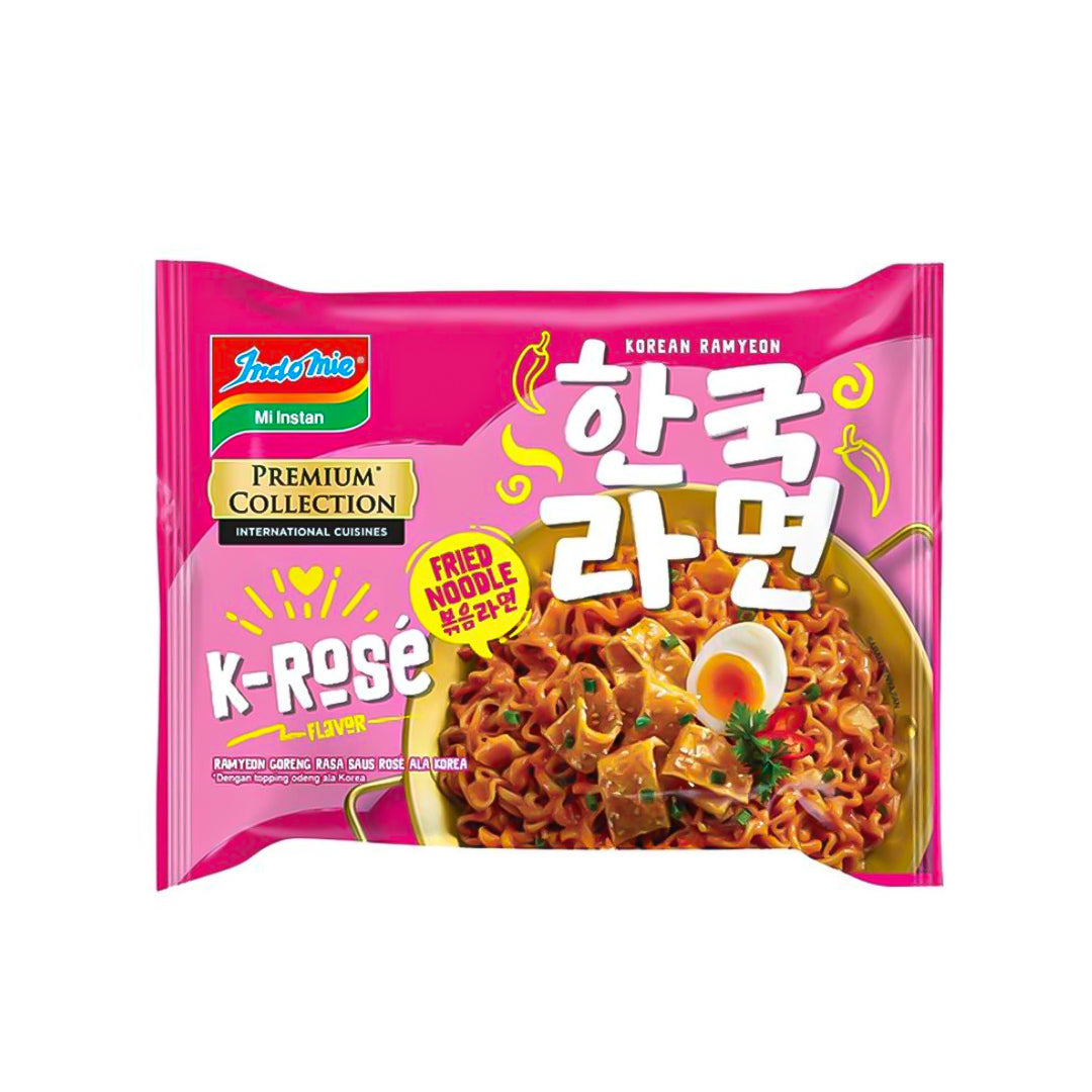 Indomie Korean Premium Fried Noodles K-Rose 85 Gr