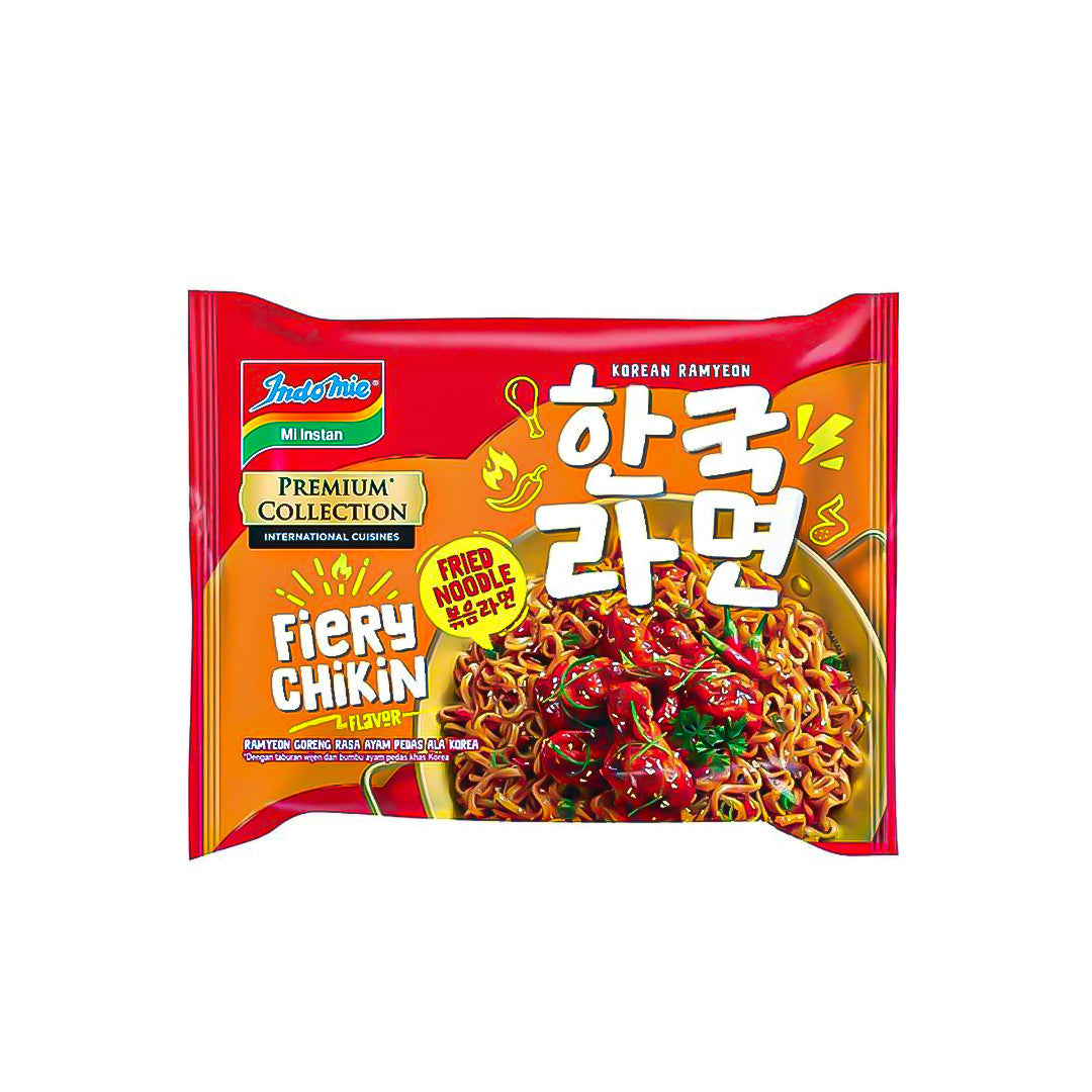 Indomie Korean Premium Fried Noodles Fiery Chikin 94 Gr