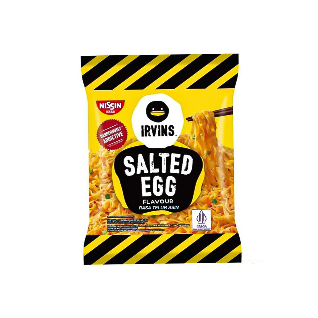 Nissin Irvins Instant Fried Noodle Salted Egg 117 Gr