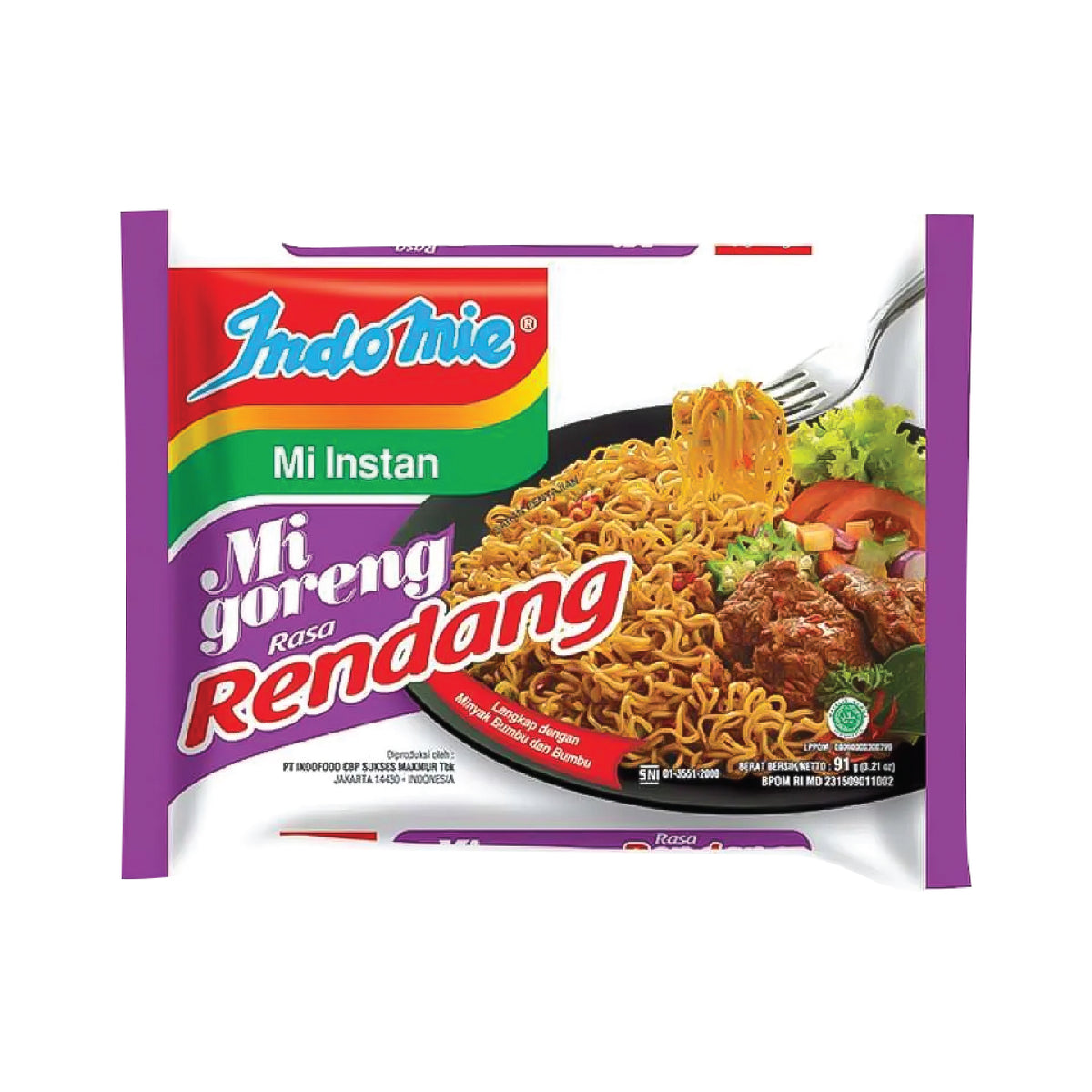 Indomie Mie Instant Goreng Rendang 91 gr