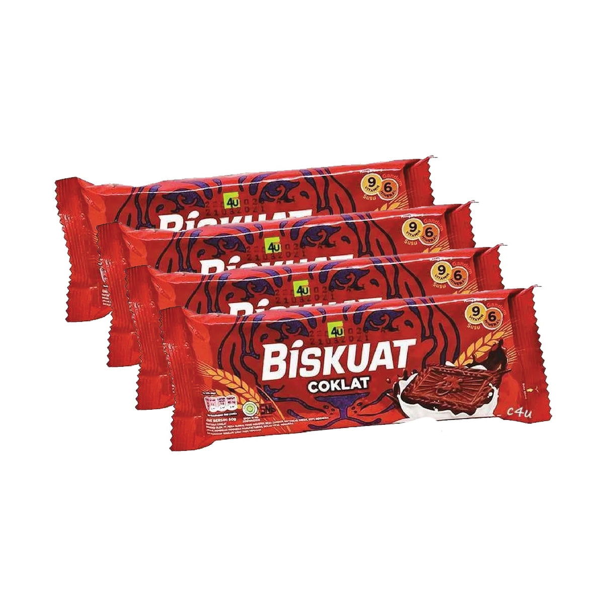 Biskuat Coklat 4 x 60gr