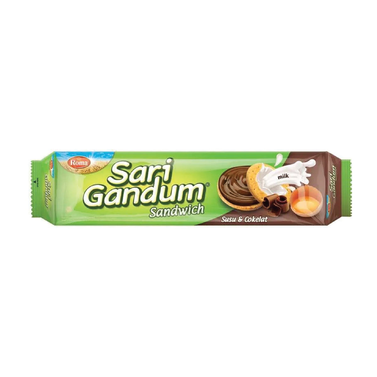 Roma Sari Gandum Susu + Coklat 108gr