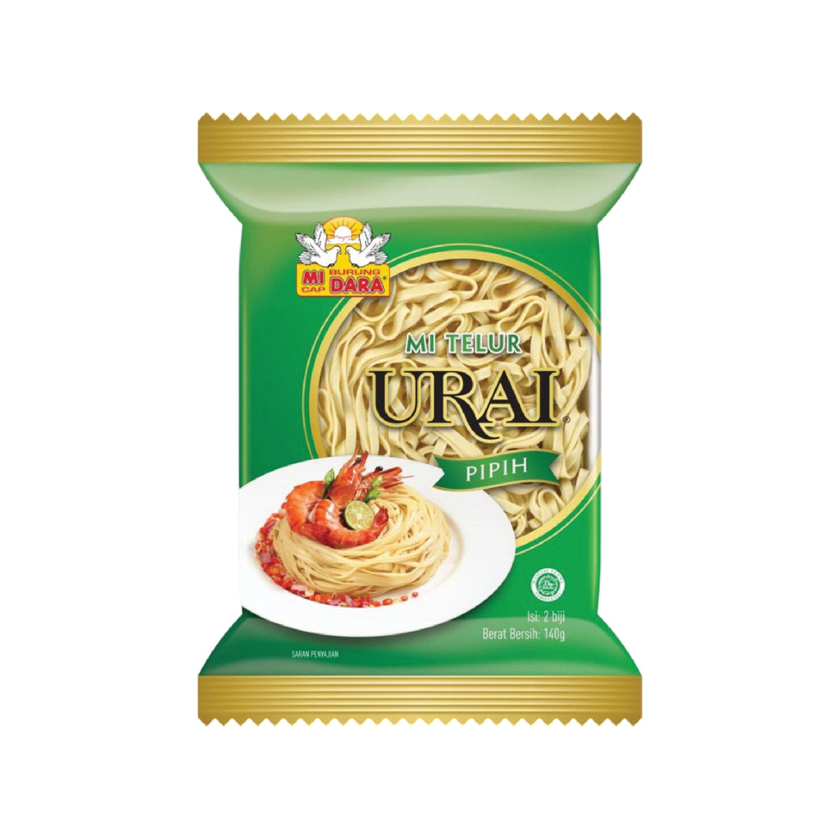 Burung Dara Mie Telur Urai Pipih 140 gr